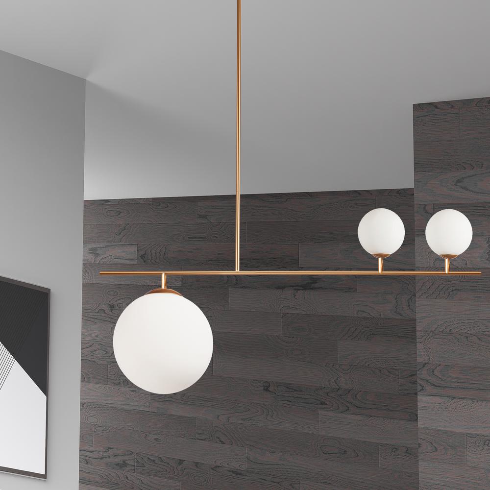3LT Incandescent Pendant, Plated Gold Finish. Picture 2