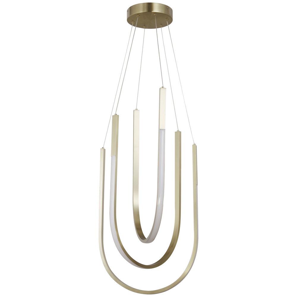 62W Pendant Aged Brass with White Silicone Diffuser. Picture 1