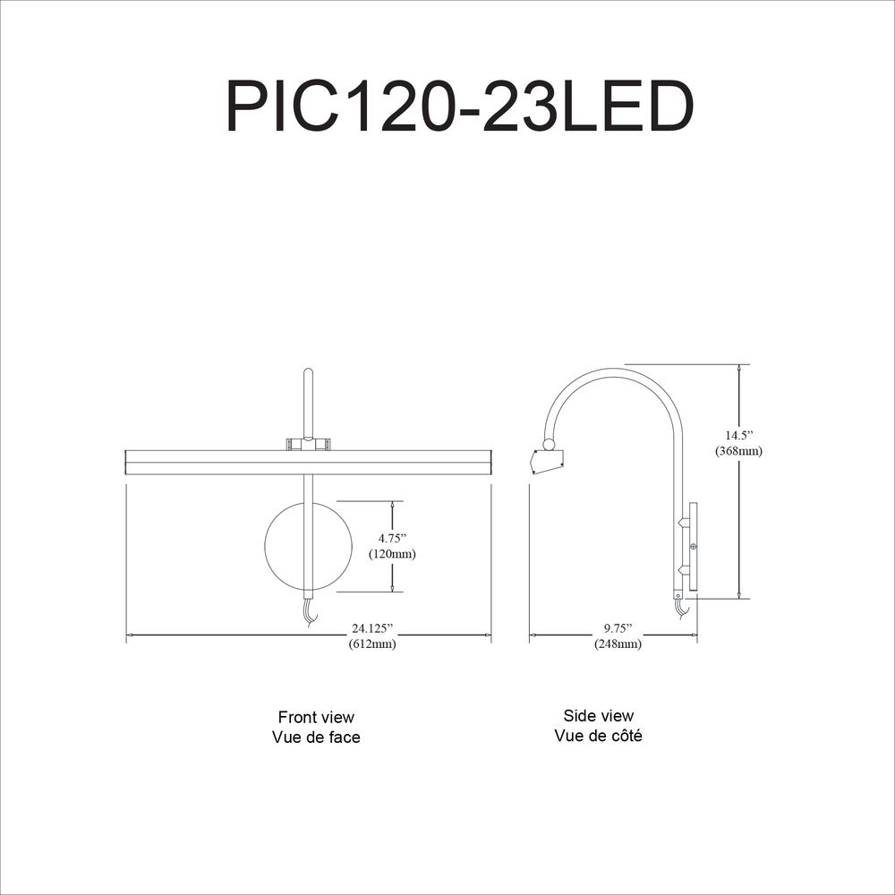 30W Picture Light, Polished Chrome Finish. Picture 2