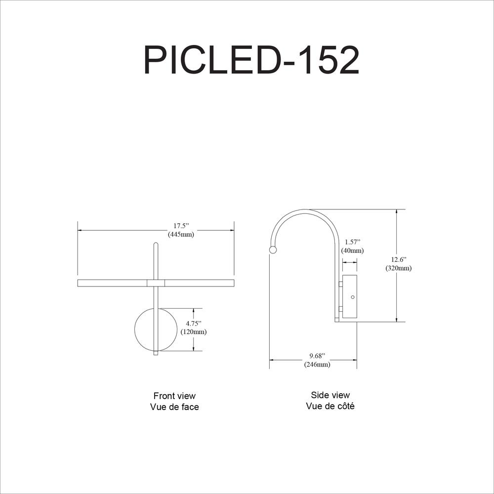 6W Picture Light, Satin Chrome Finish. Picture 2