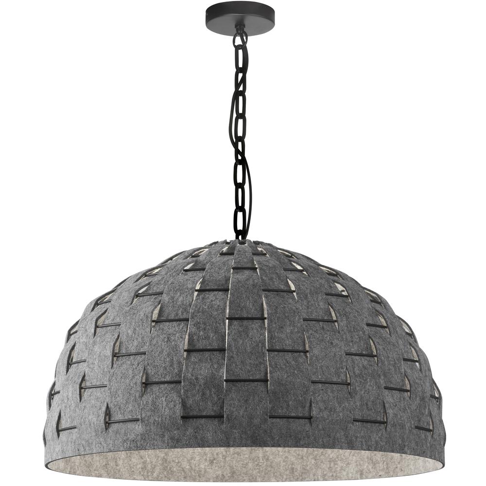 1LT Incandescent Pendant, MB, GRY Felt Shade. Picture 1