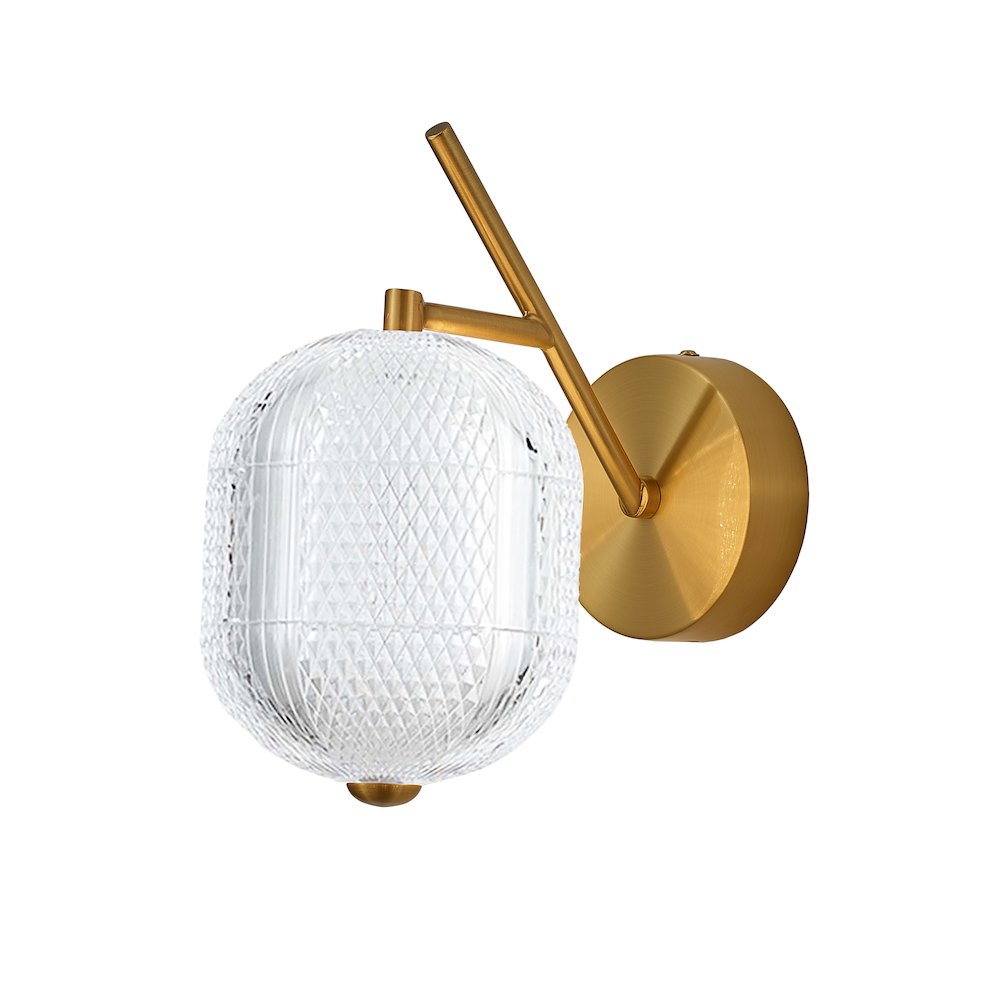 8.5W Wall Sconce in Aged Brass. Picture 1