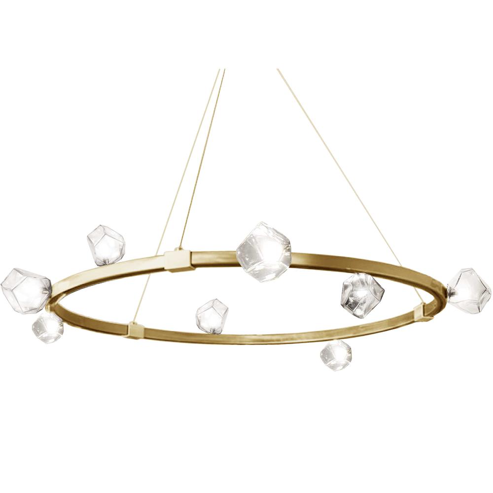12LT Halogen Chandelier, AGB, Clear Gls. Picture 1