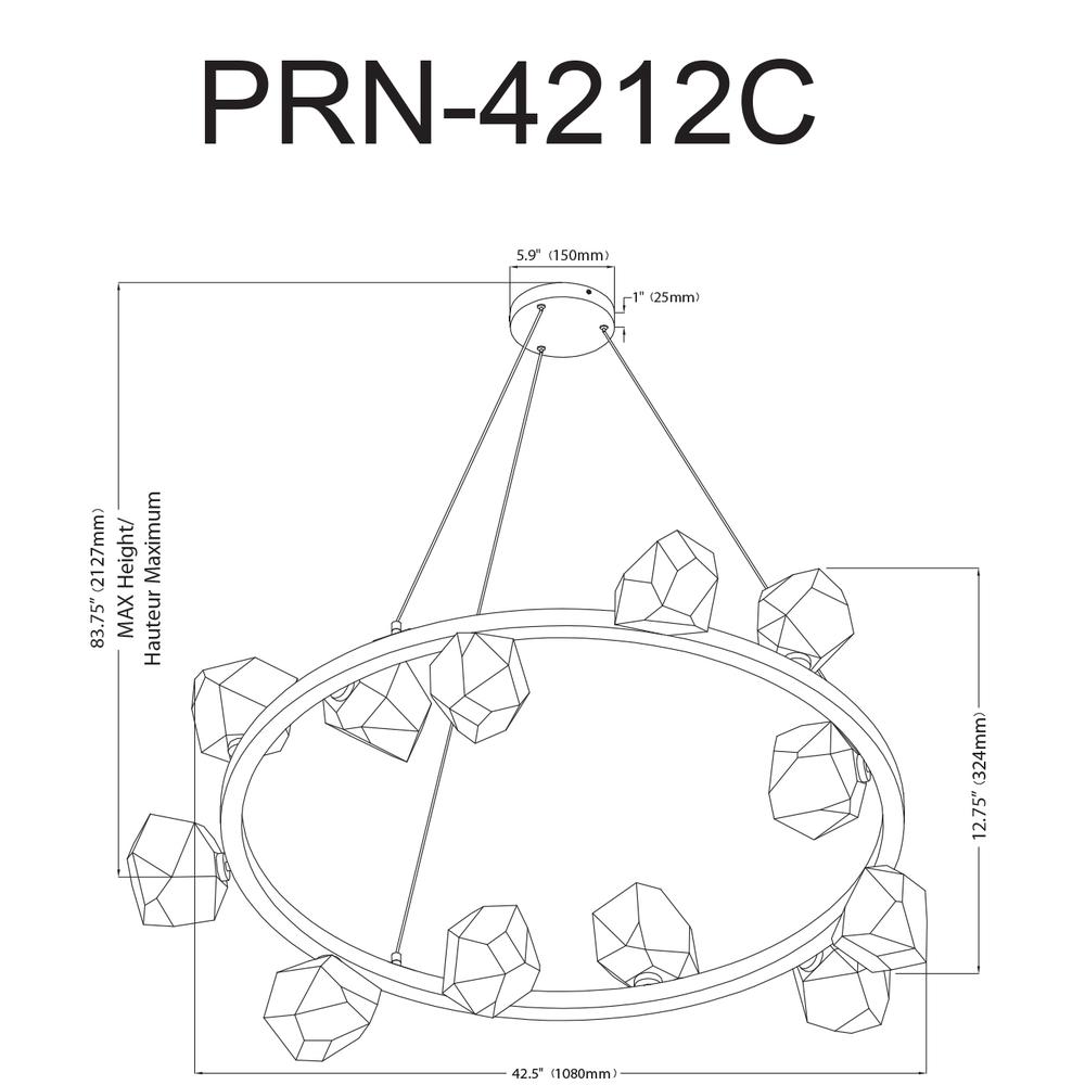 12LT Halogen Chandelier, MB, Clear Gls. Picture 8