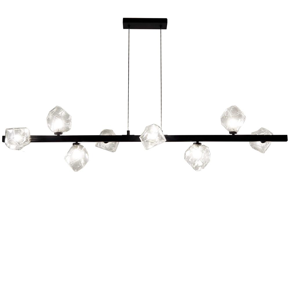 8LT Halogen Horizontal Pendant, MB, Clear Gls. Picture 1