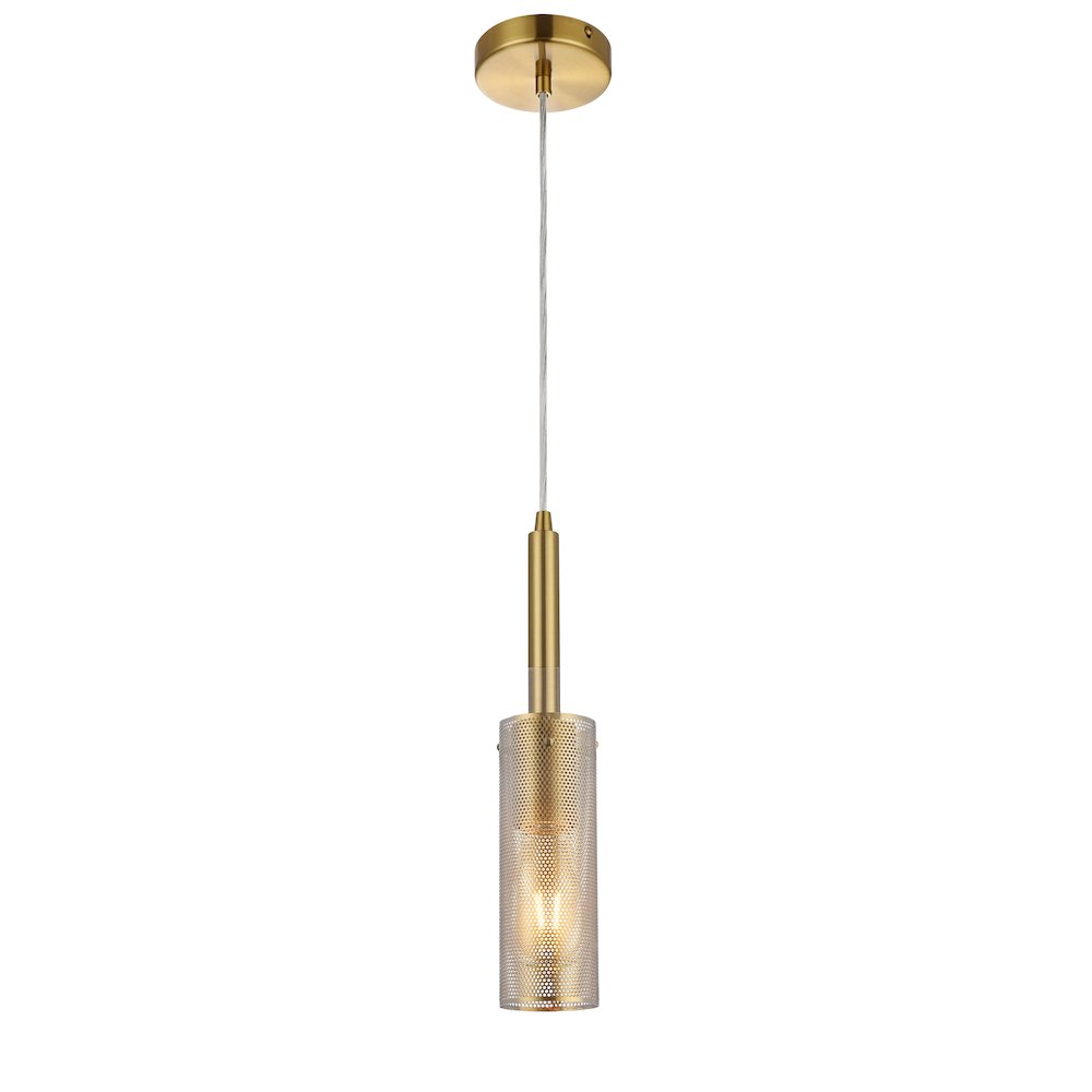 1 Light Pendant in Aged Brass. Picture 1