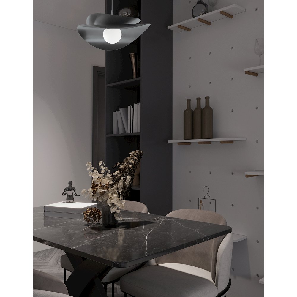 15W Pendant in Matte Black. Picture 3