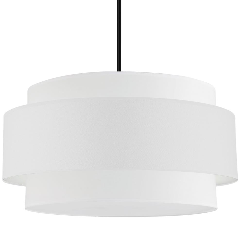 4LT Incandescent Chandelier, MB, WH Shade. Picture 1