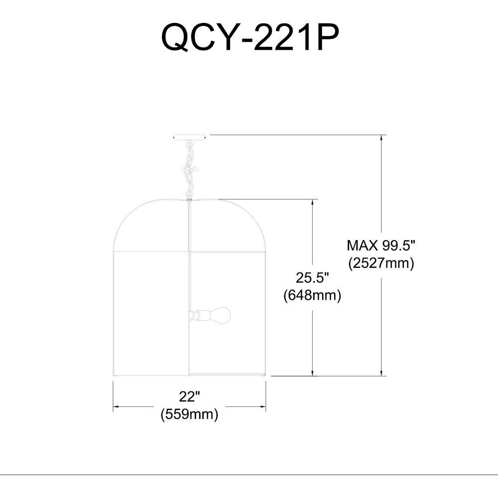 3LT Incandescent Pendant, BK, BK Shade. Picture 8