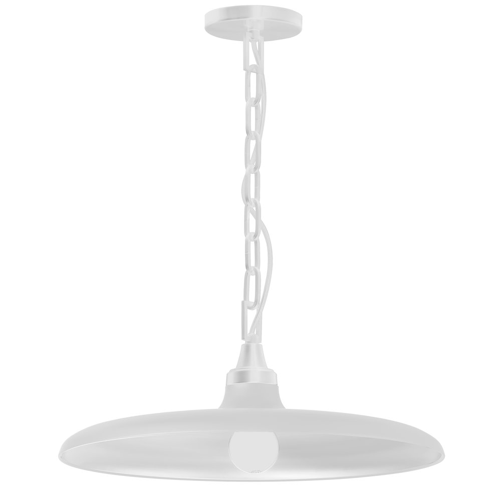 1 Light Incandescent Pendant Matte White. Picture 1