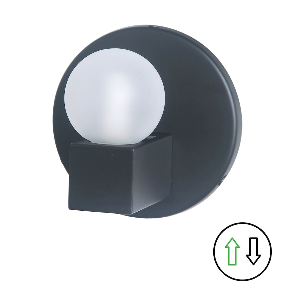 1 Light Matte Black Vanity w/ Frosted Glass. Picture 1