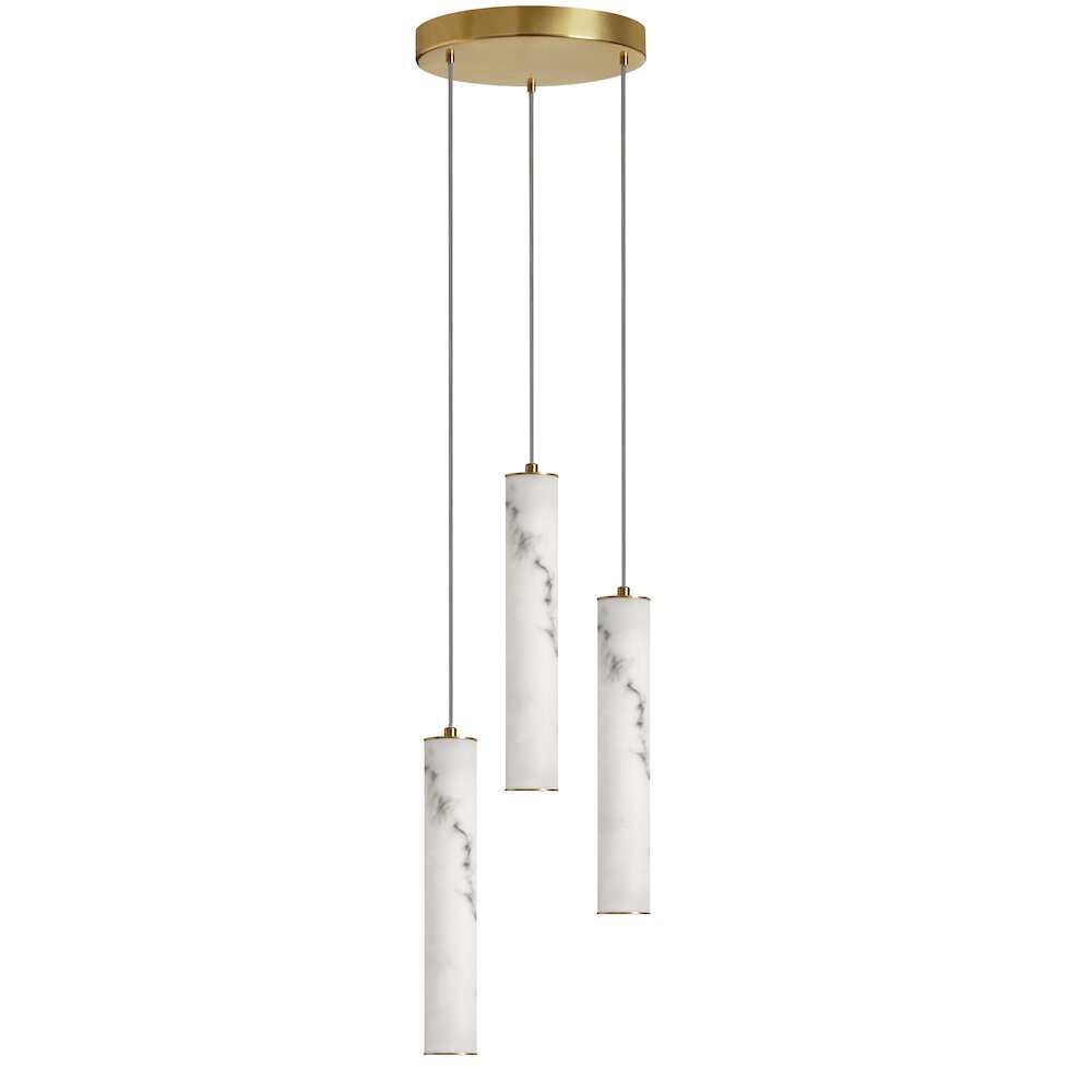 30W Pendant in Aged Brass. Picture 1