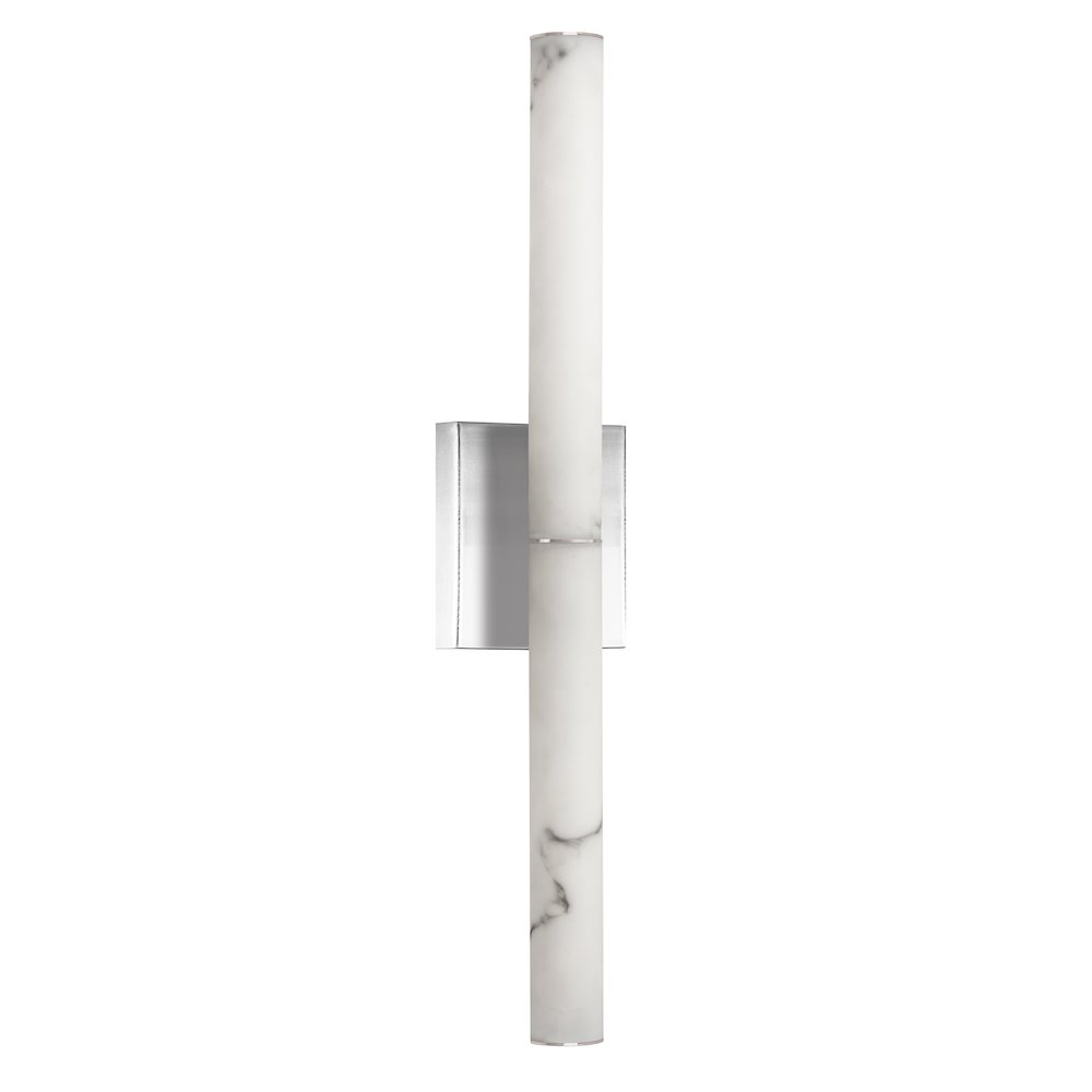 20W Polished Chrome Wall Sconce w/ Alabaster Diffuser. Picture 1