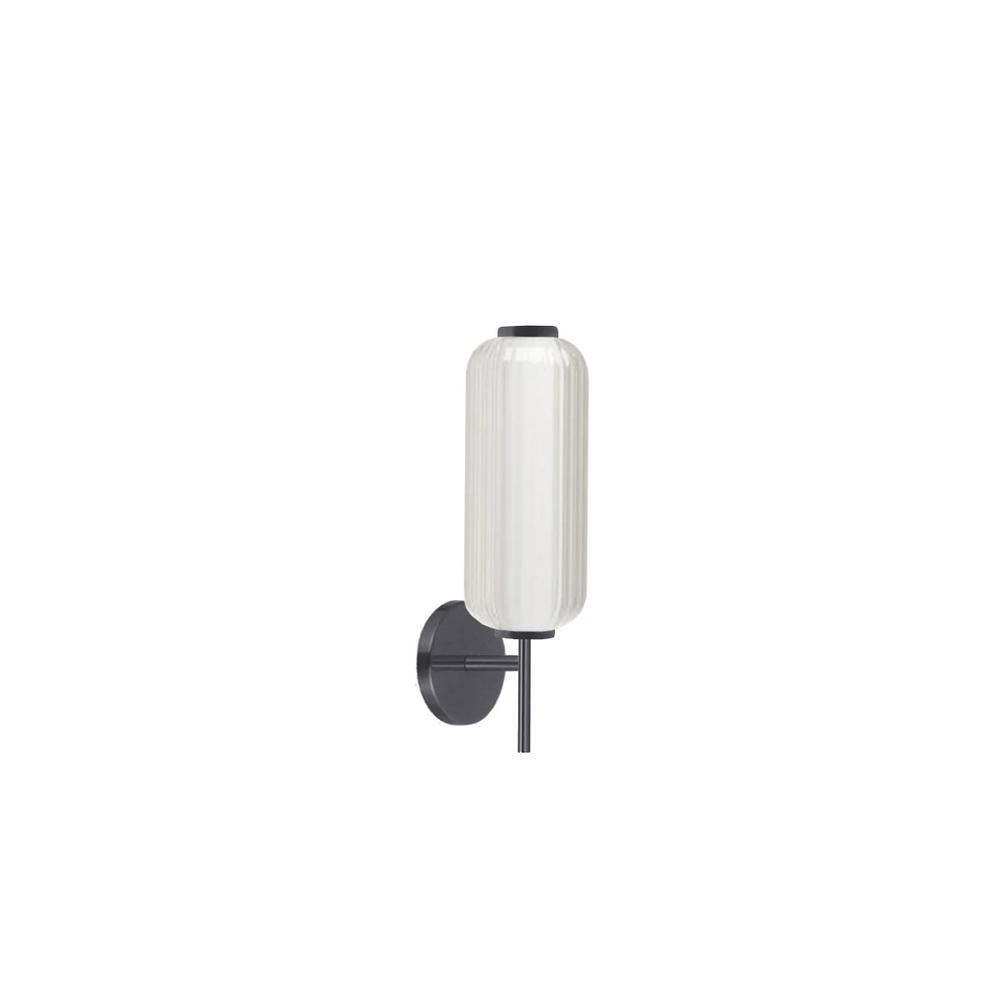 10W Wall Sconce, MB, CLR Fluted Glass. Picture 1