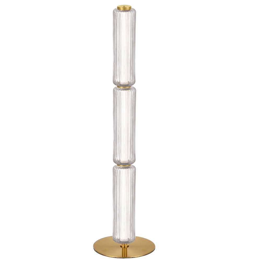 30W Floor Lamp in Aged Brass. Picture 1