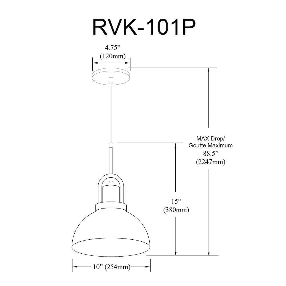1 Light Pendant in Matte White. Picture 2