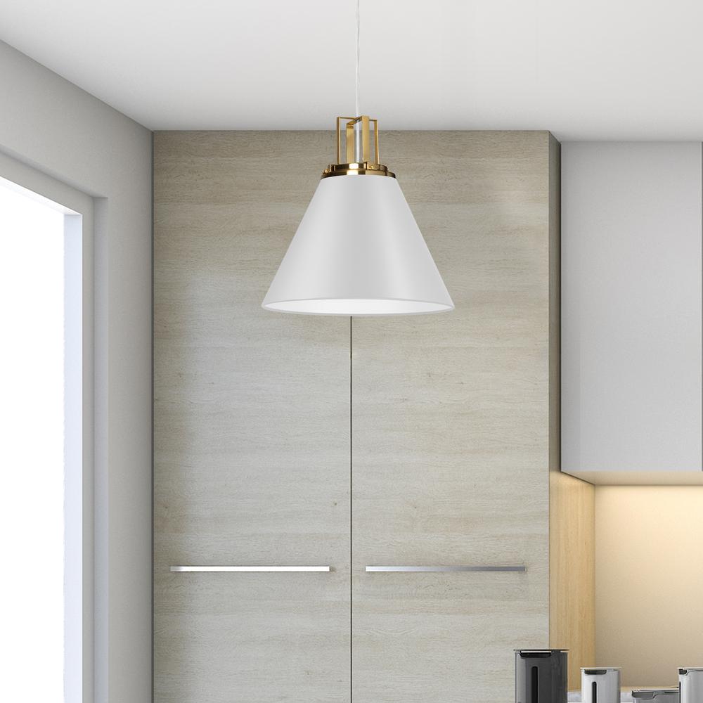 1LT Incandescent Pendant,  MW, AGB Accent. Picture 2