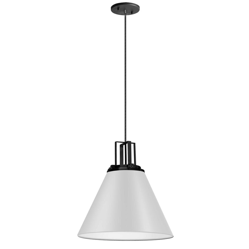 1LT Incandescent Pendant,  MW, MB Accent. Picture 1