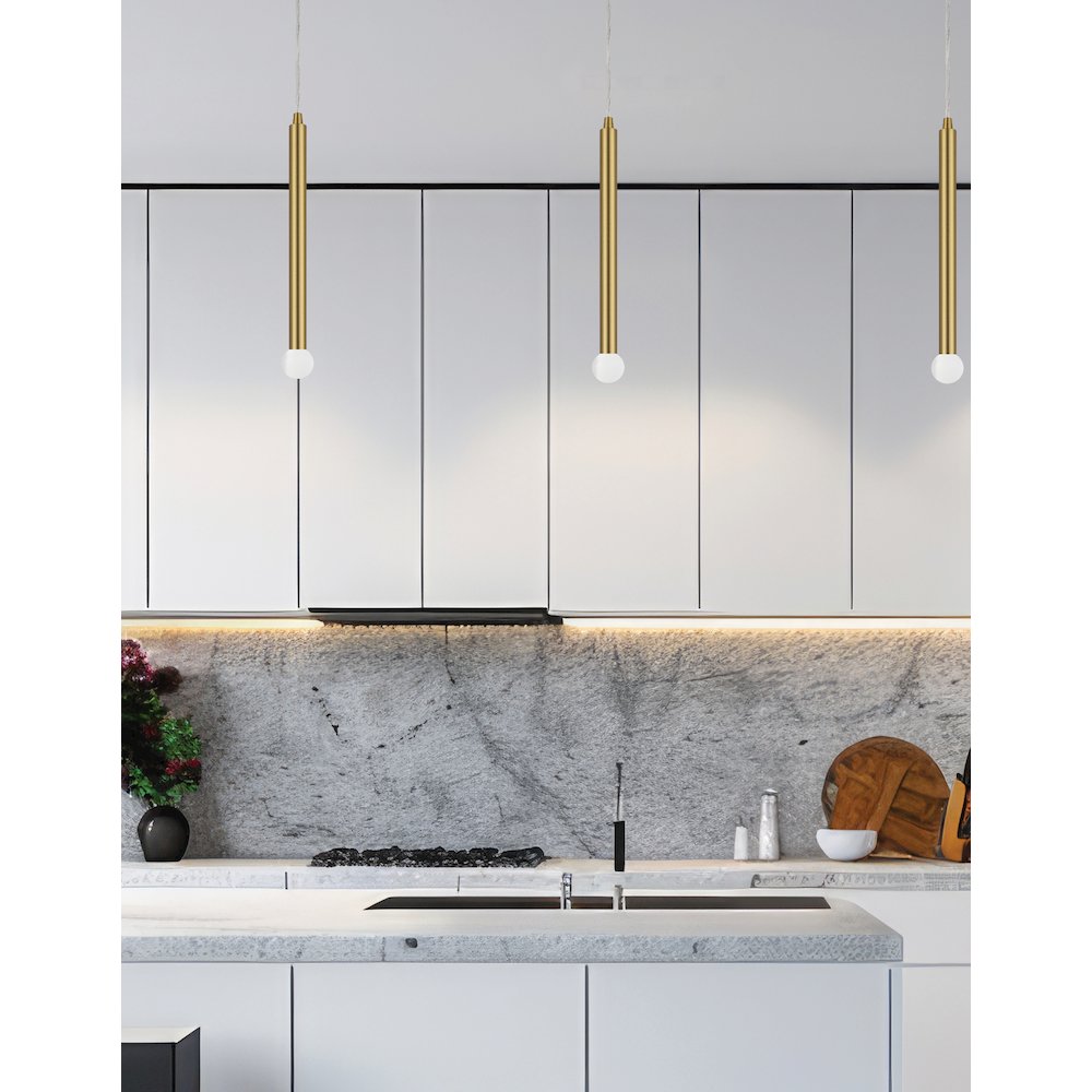 1 Light Incandescent Pendant Aged Brass. Picture 3