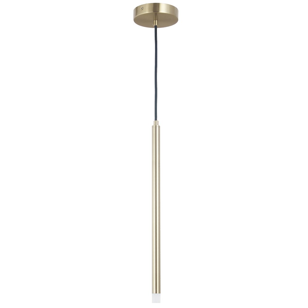 3W Pendant Aged Brass with Frosted Acrylic Diffuser. Picture 1