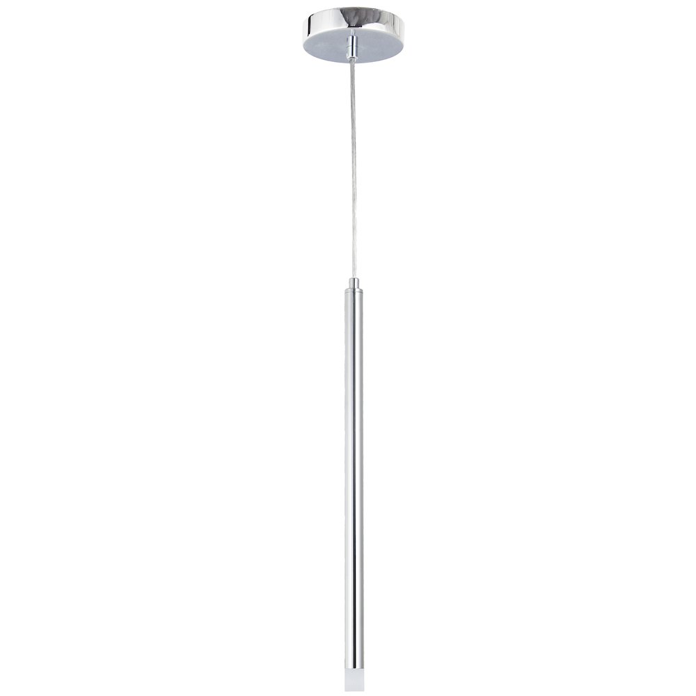 3W Pendant Polished Chrome with Frosted Acrylic Diffuser. Picture 1