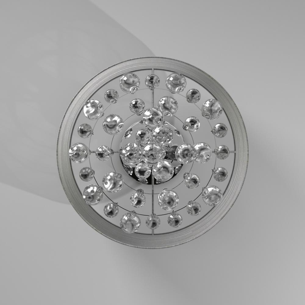 2LT Incan Crystal Flush-Mount P Chrome Silver. Picture 6