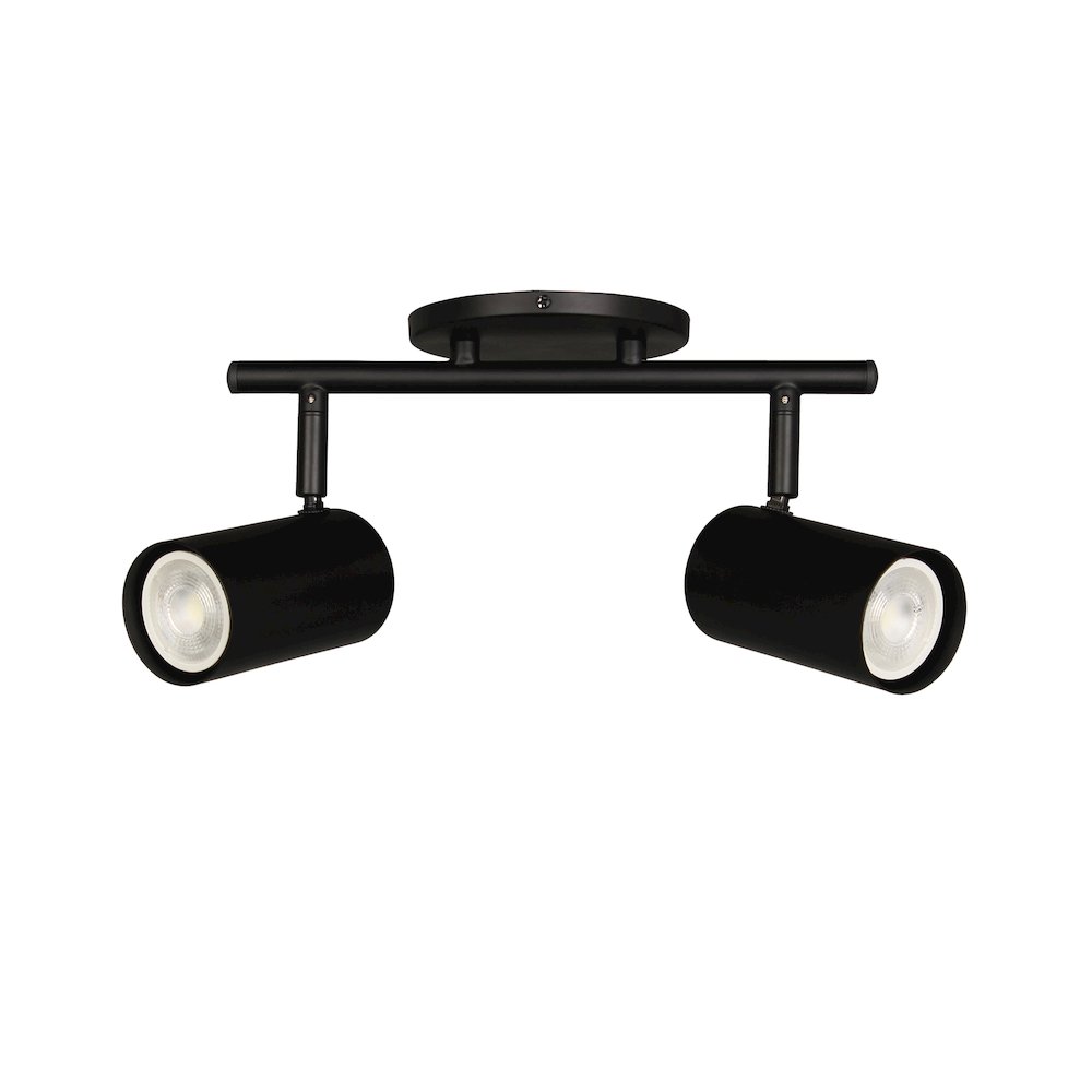 2 Light Track Light in Matte Black. Picture 1