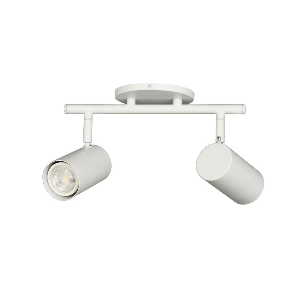 2 Light Track Light in Matte White. Picture 1
