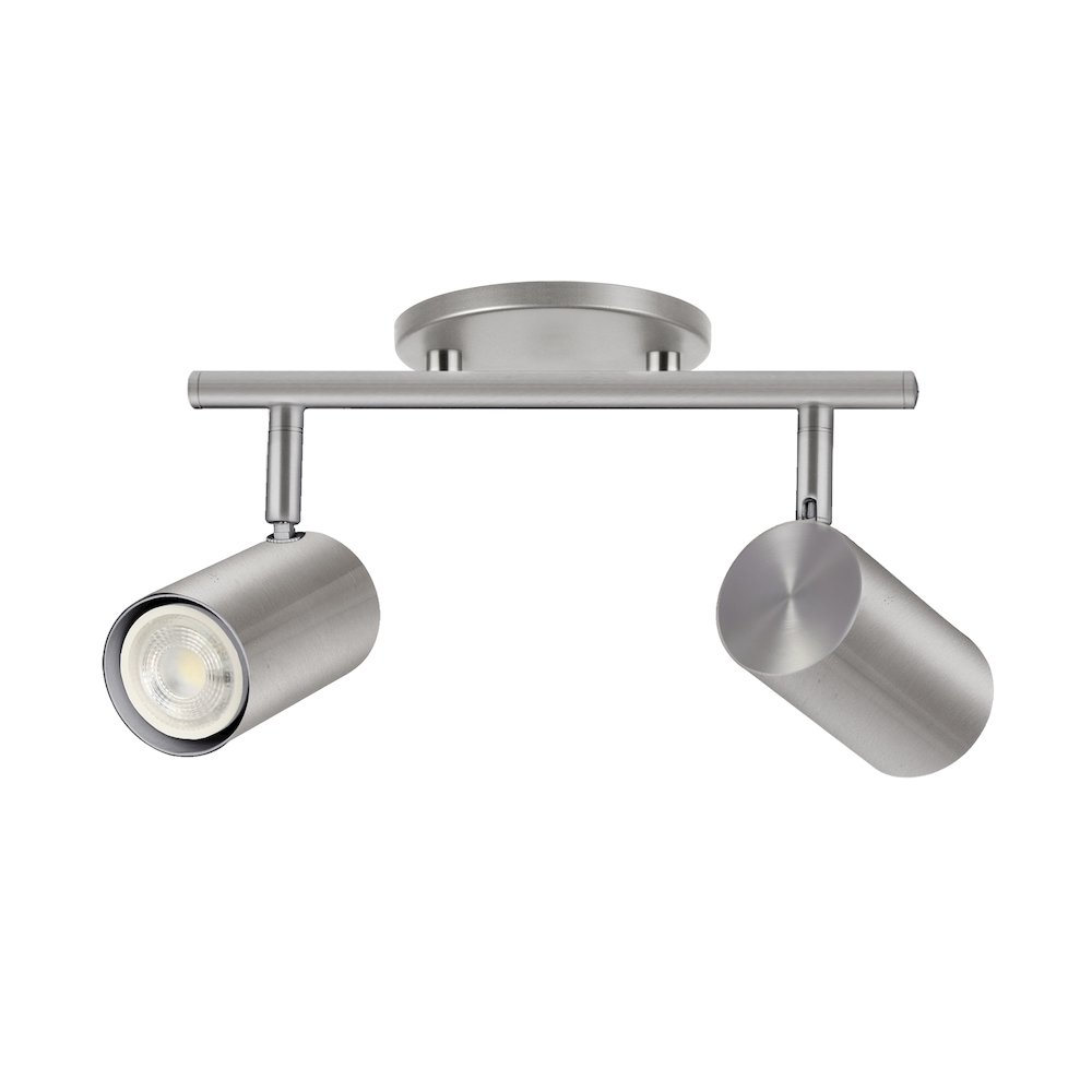 2 Light Track Light in Satin Chrome. Picture 1
