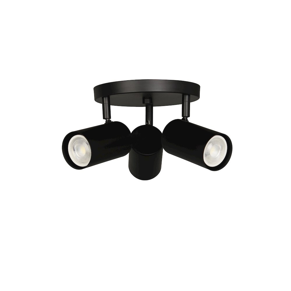 3 Light Spot Light in Matte Black. Picture 1