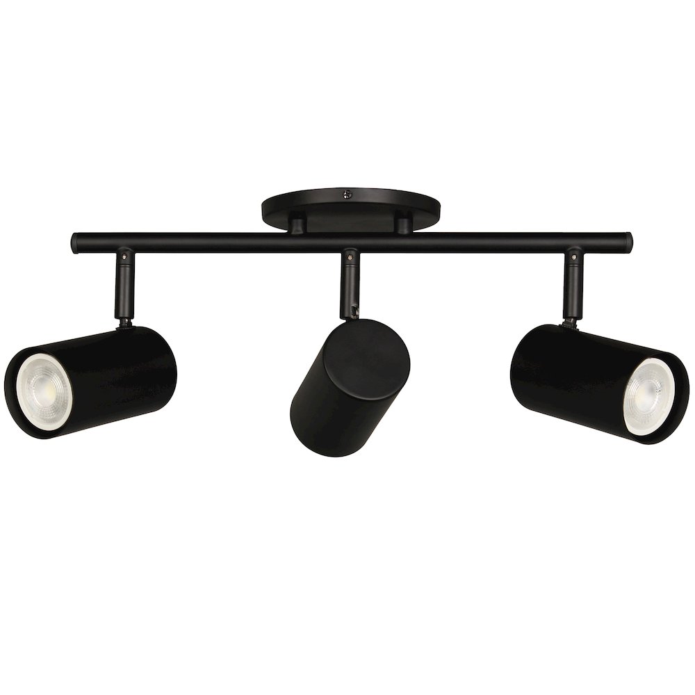 3 Light Track Light in Matte Black. Picture 1