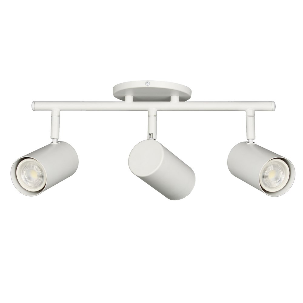 3 Light Track Light in Matte White. Picture 1