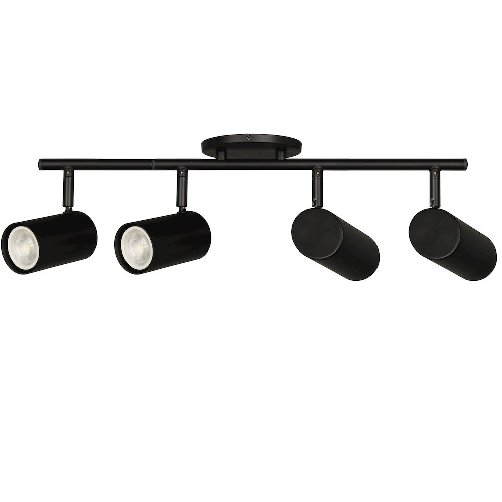 4 Light Track Light in Matte Black. Picture 1