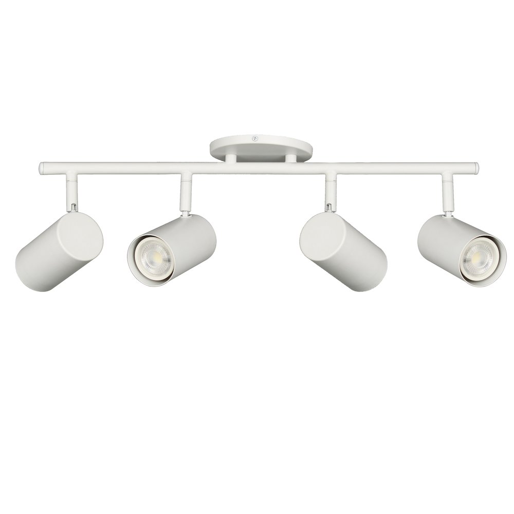 4 Light Track Light in Matte White. Picture 1
