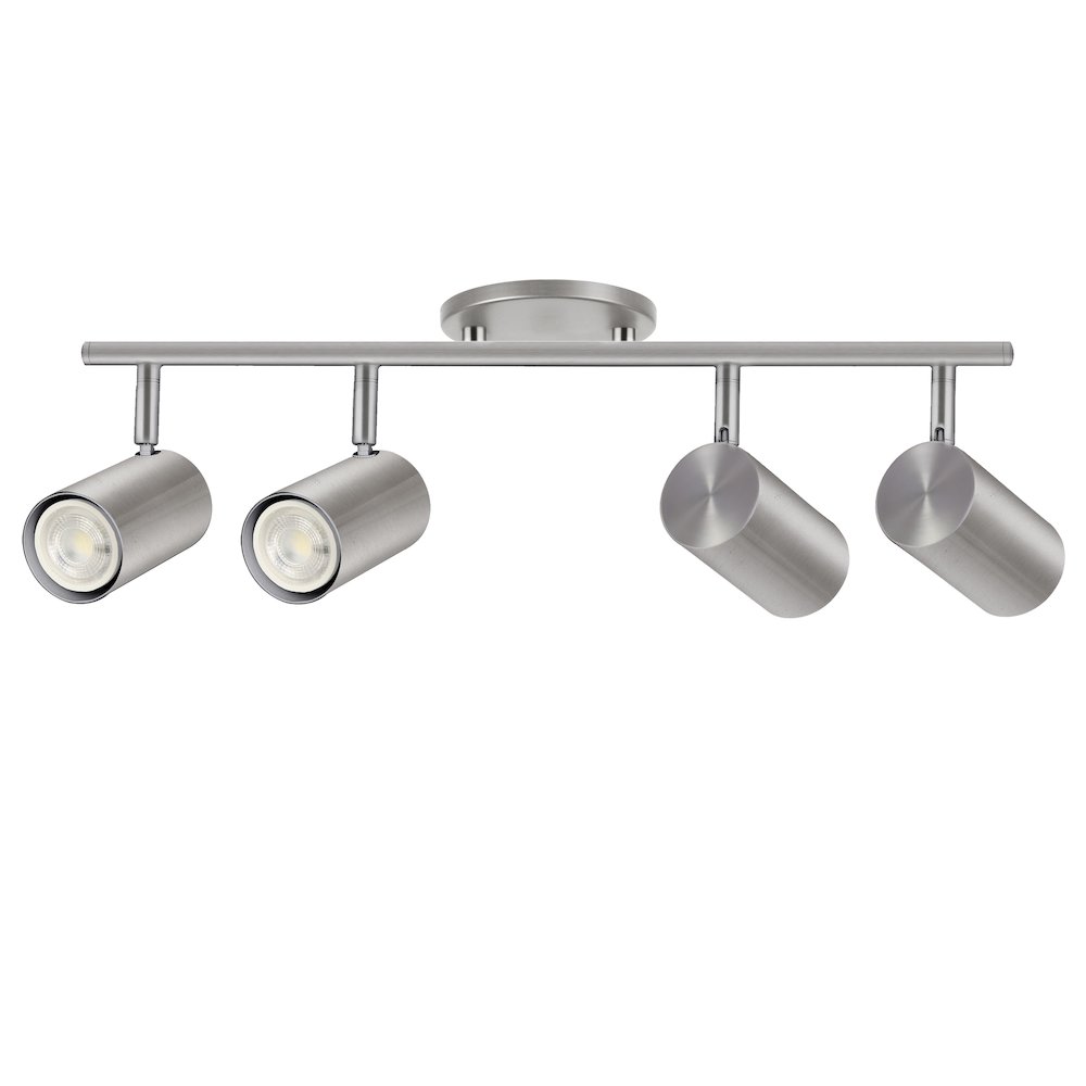 4 Light Track Light in Satin Chrome. Picture 1