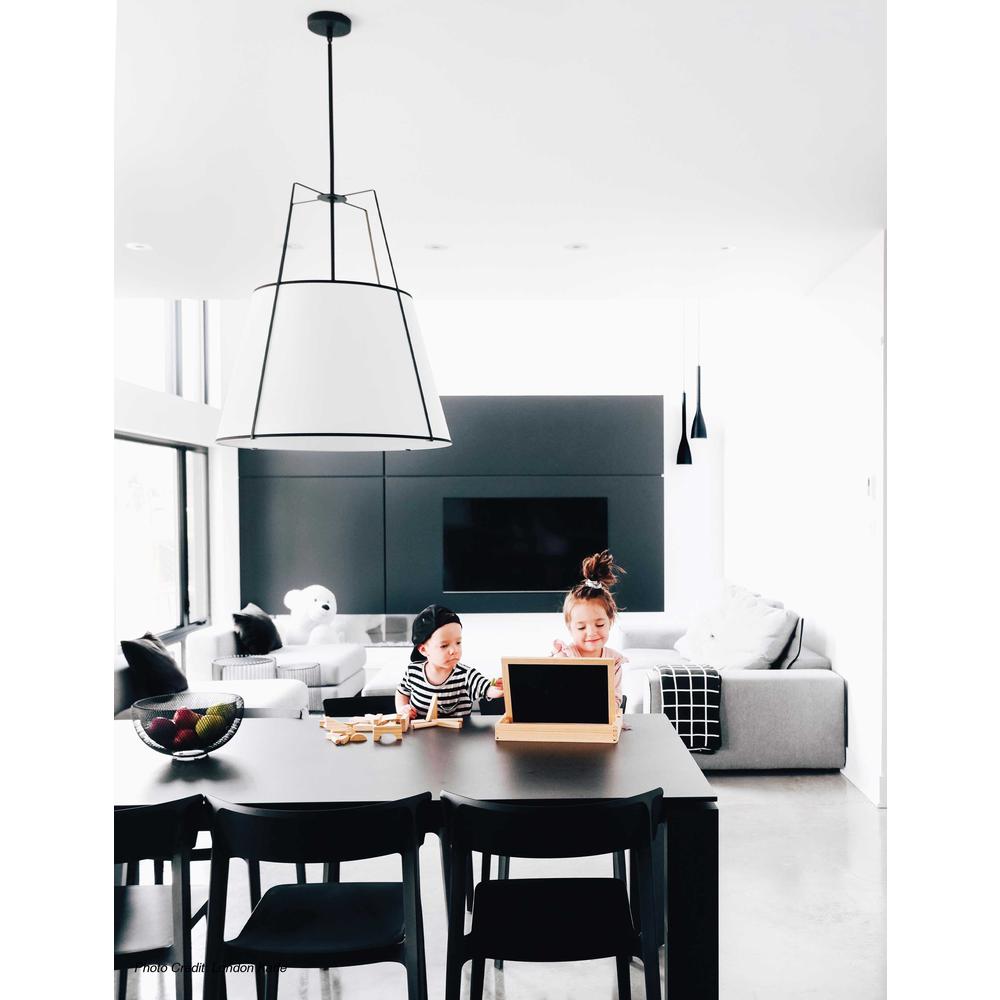 3LT Trapezoid Pendant BK/WH Shade,790Diff. Picture 7