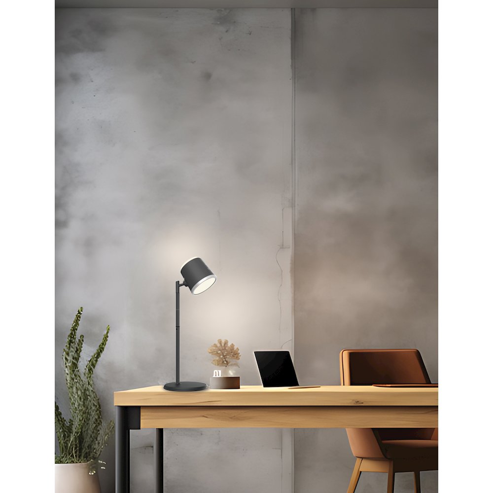 6W Table Lamp in Matte Black w/ Detachable Head. Picture 3