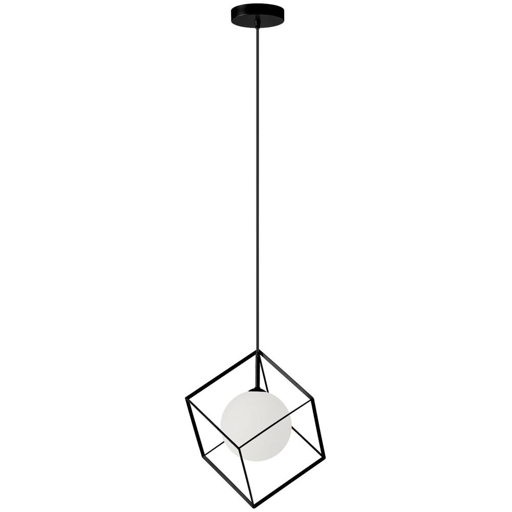 1LT Halogen Pendant, MB Finish, Opal Glass. Picture 1