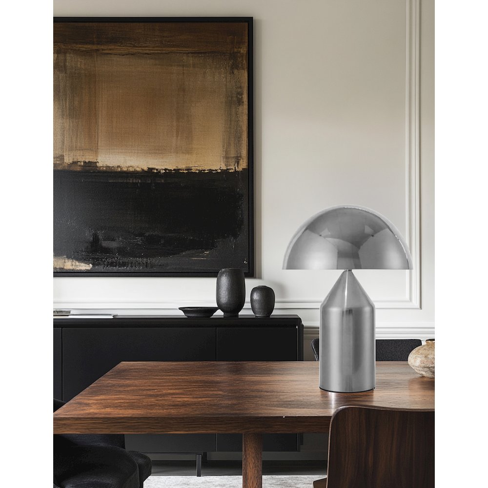 2 Light Table Lamp in Satin Nickel. Picture 3