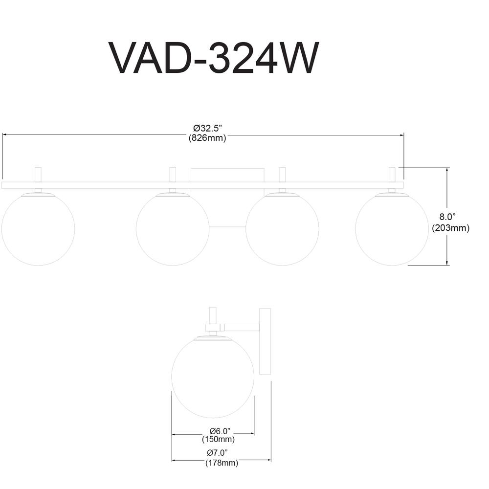 4LT Halogen Vanity, MB & AGB. Picture 2