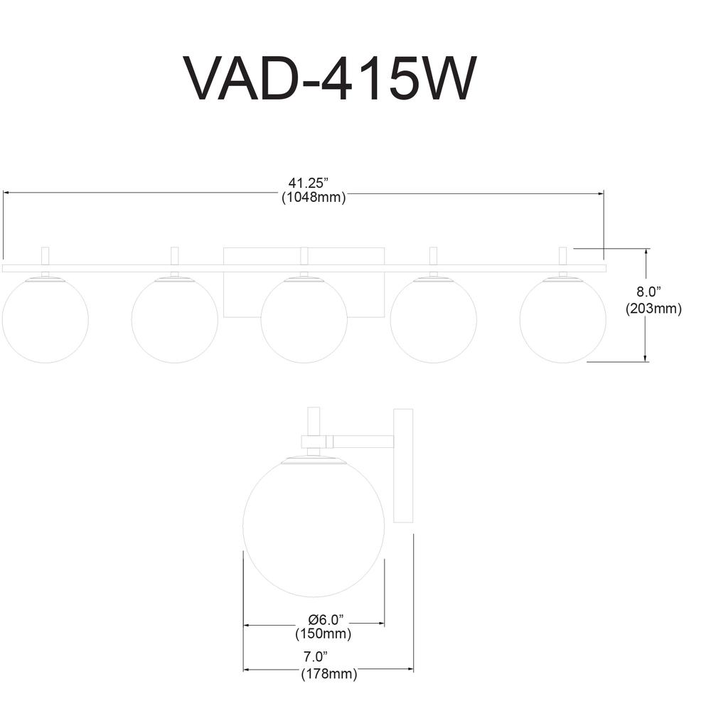 5LT Halogen Vanity, MB. Picture 2