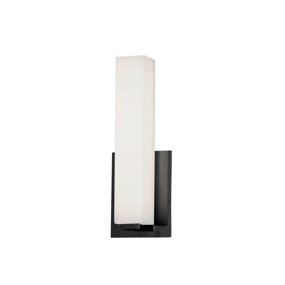 12W Wall Sconce, MB, WH Glass. Picture 1