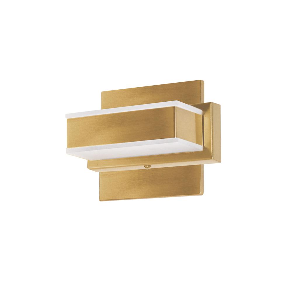 5W LED Wall Vanity, Aged Brass Finish. Picture 1