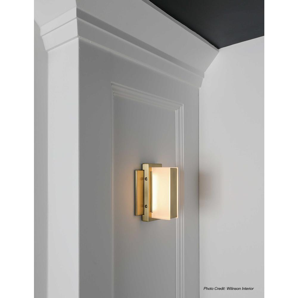 5W LED Wall Vanity, Aged Brass Finish. Picture 2