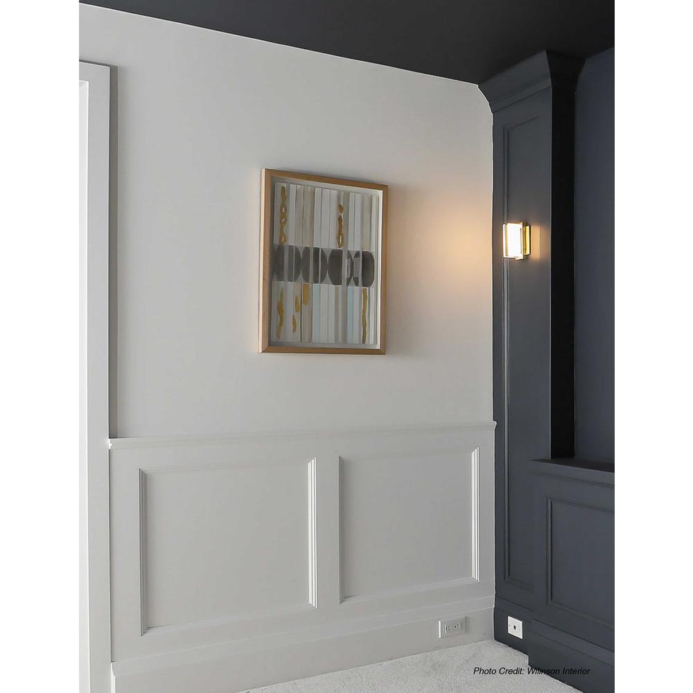 5W LED Wall Vanity, Aged Brass Finish. Picture 6