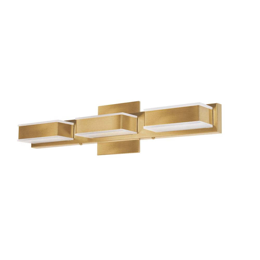 15W LED Wall Vanity, Aged Brass Finish. Picture 1