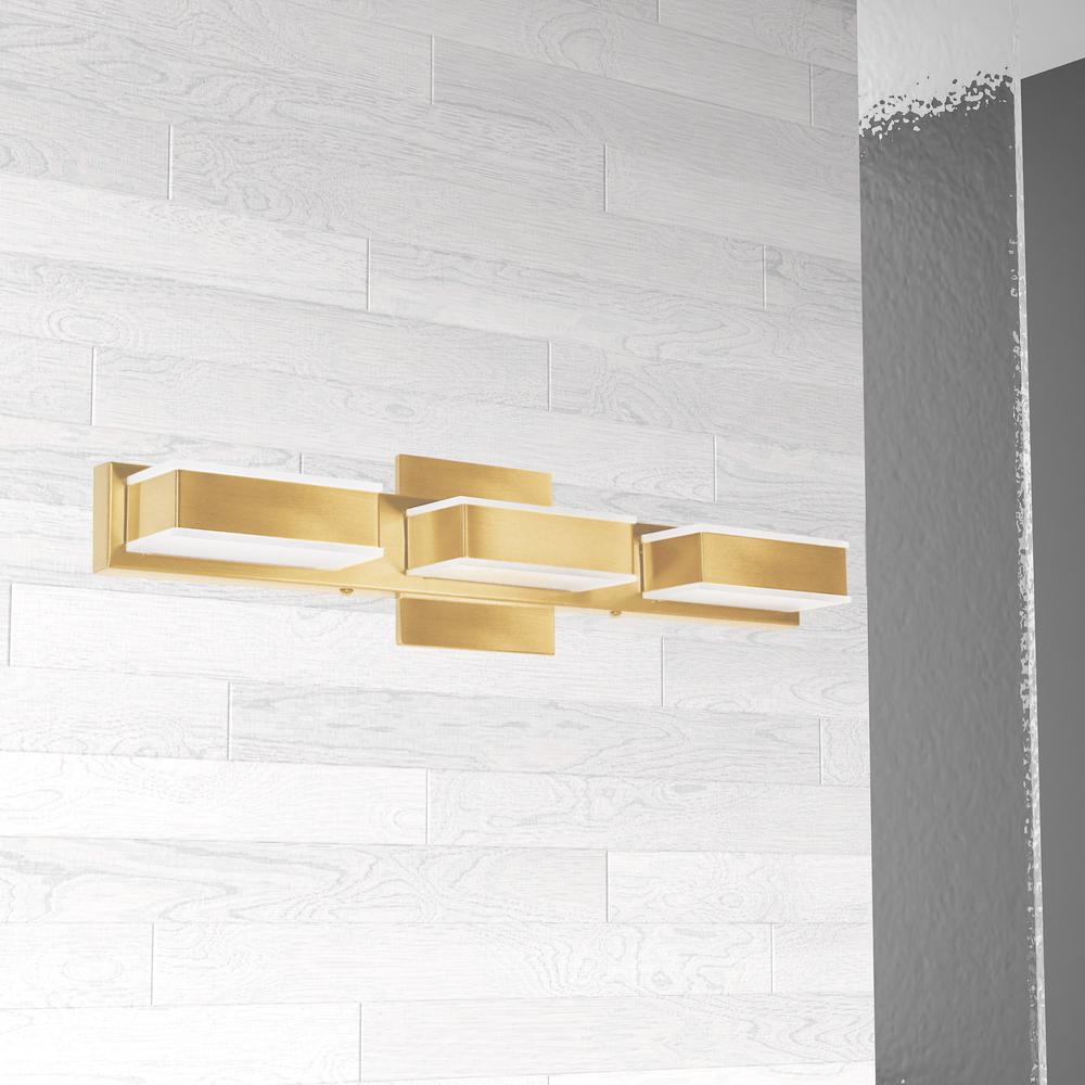 15W LED Wall Vanity, Aged Brass Finish. Picture 2