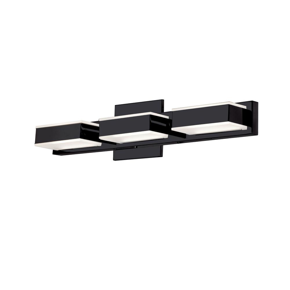 15W LED Wall Vanity, Matte Black Finish. Picture 1