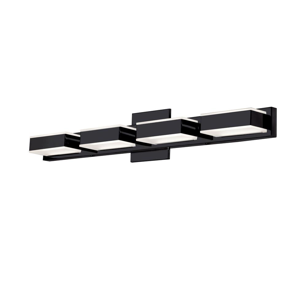 20W LED Wall Vanity, Matte Black Finish. Picture 1