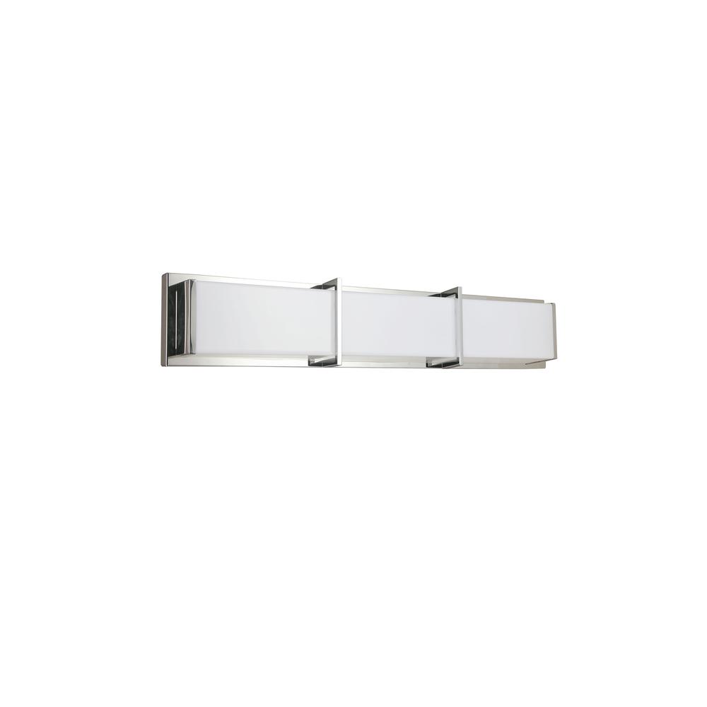 36W Vanity Light, PC, WH Acrylic Diffuser. Picture 1